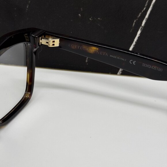 NEW BOTTEGA VENETA BV1096O 002 CAT EYE HAVANA WOMEN EYEGLASSES - Picture 10 of 11